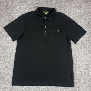Cariloha Polo Shirt Mens 2XL Black Bamboo Organic Cotton Stretch Pocket Capsule